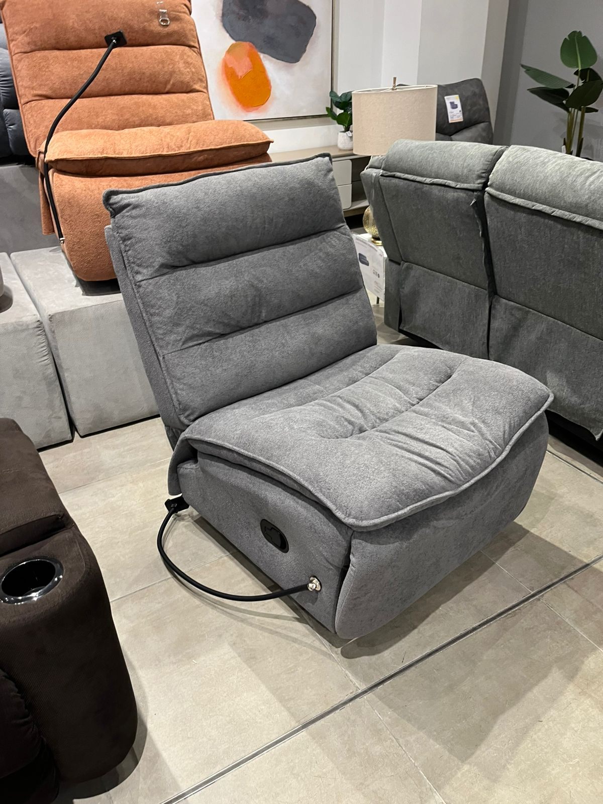 Reclinable Eléctrico Gris